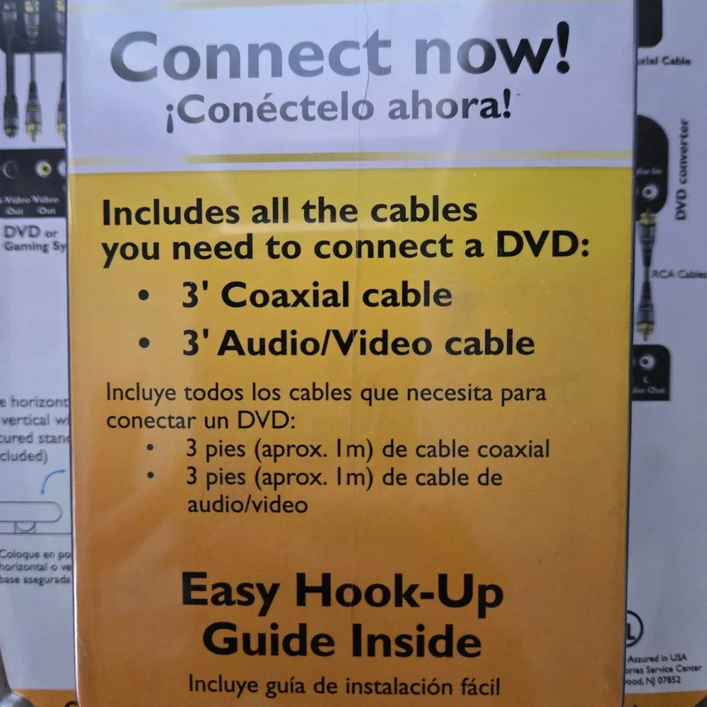 Philips Universal DVD Connection Kit Cables Included 4 DVD TV Game Consoles NEW